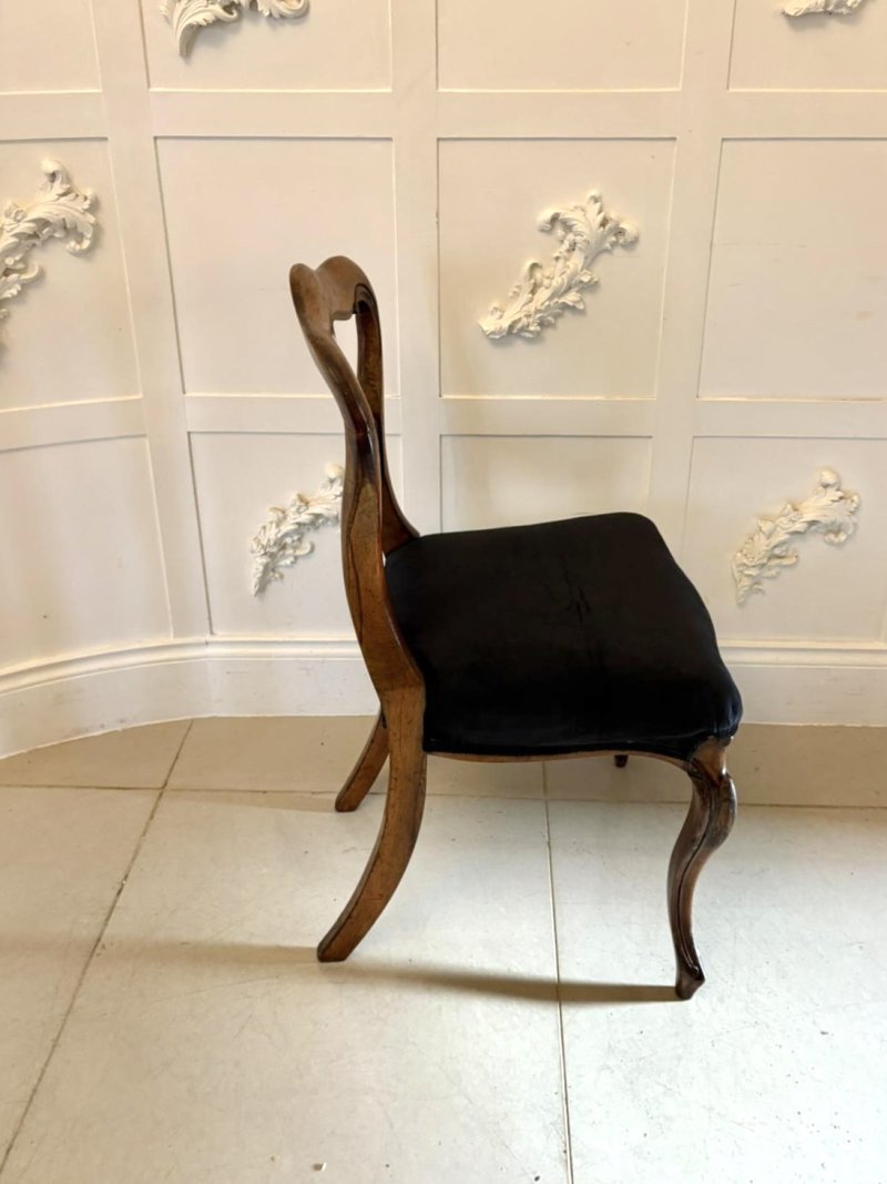 Antique Set of Six Quality Victorian Rosewood Balloon Back Dining Chairs